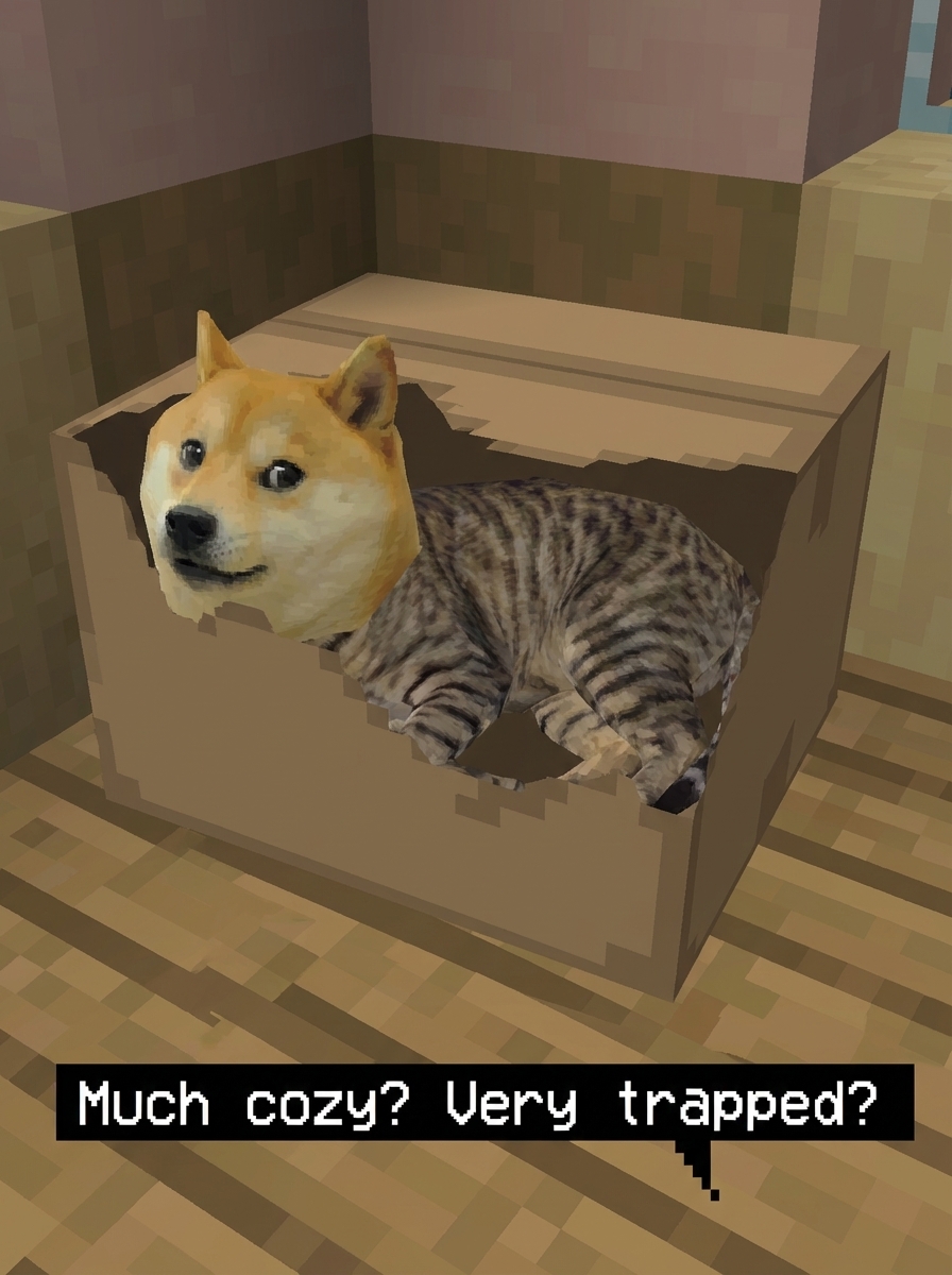 Much cozy? Very trapped? - Box scene