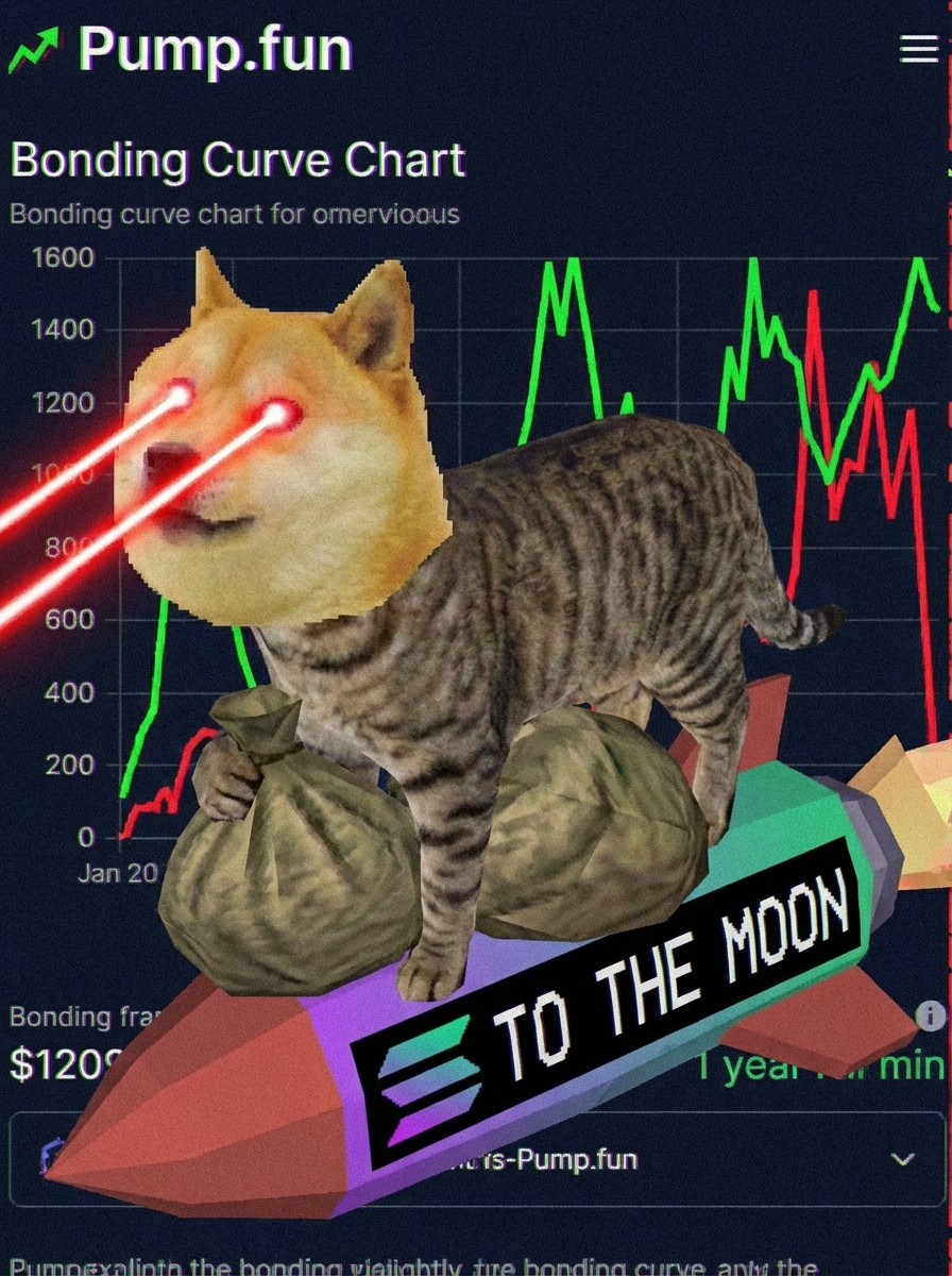 Money bags and laser eyes - TO THE MOON